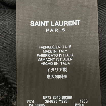 SAINT LAURENT PARIS サンローランパリ 15年製 394625 ﾓﾍｱ ﾃｰﾗｰﾄﾞｼﾞｬｹｯﾄ ジャケット 34