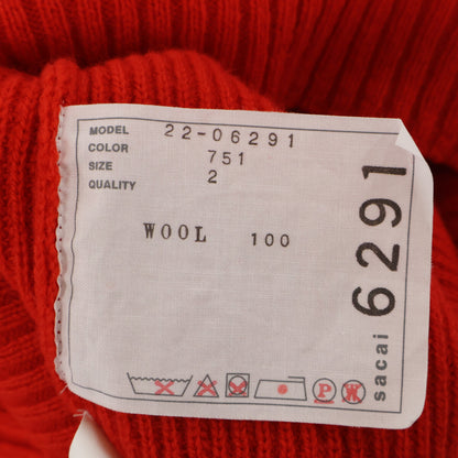 sacai サカイ 22-06291 赤 ｼｮﾙﾀﾞｰｶｯﾄ ﾆｯﾄ トップス 2