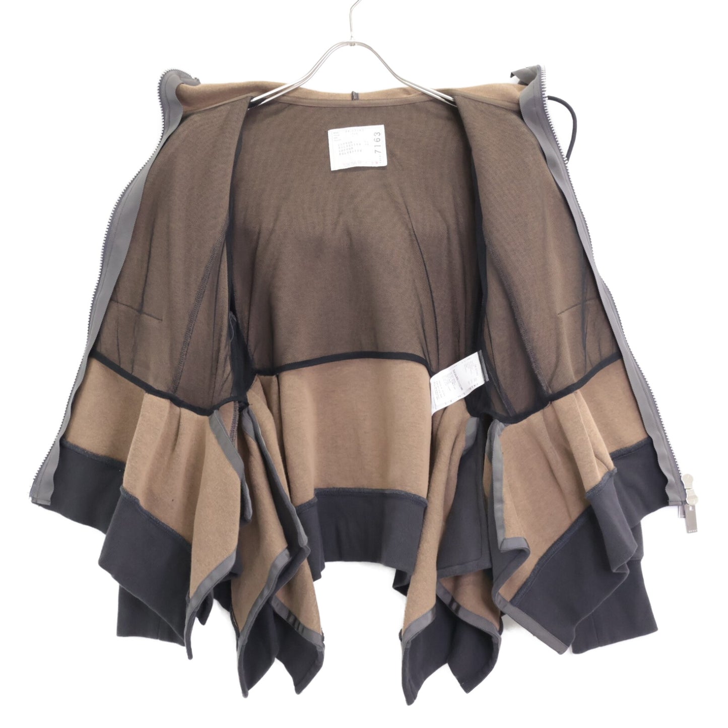 sacai サカイ 24-07163 ｽﾎﾟﾝｼﾞｽｳｪｯﾄﾊﾟｰｶｰ トップス 38