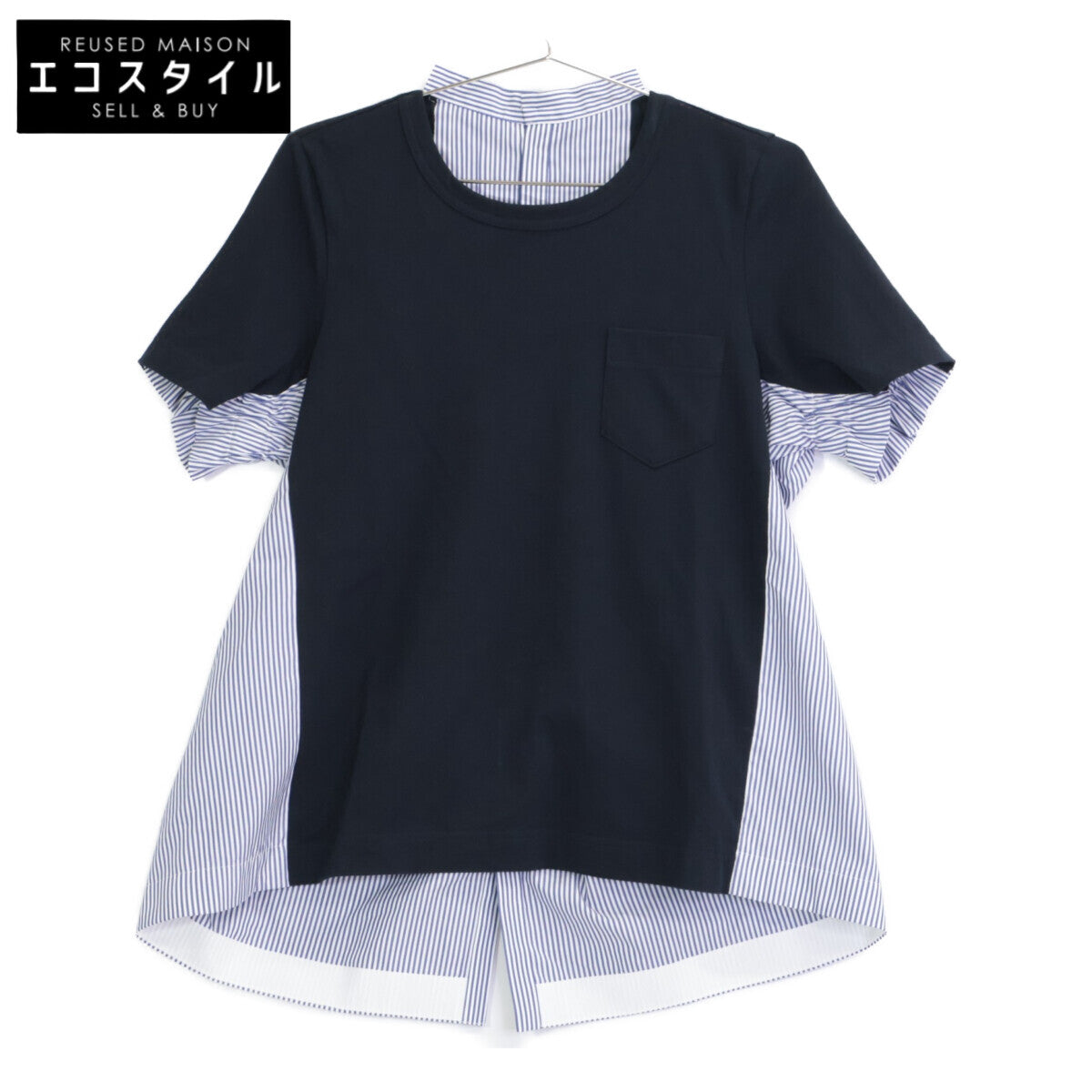 sacai サカイ SCW-087 ﾄﾞｯｷﾝｸﾞ ｶｯﾄｿｰ トップス 1