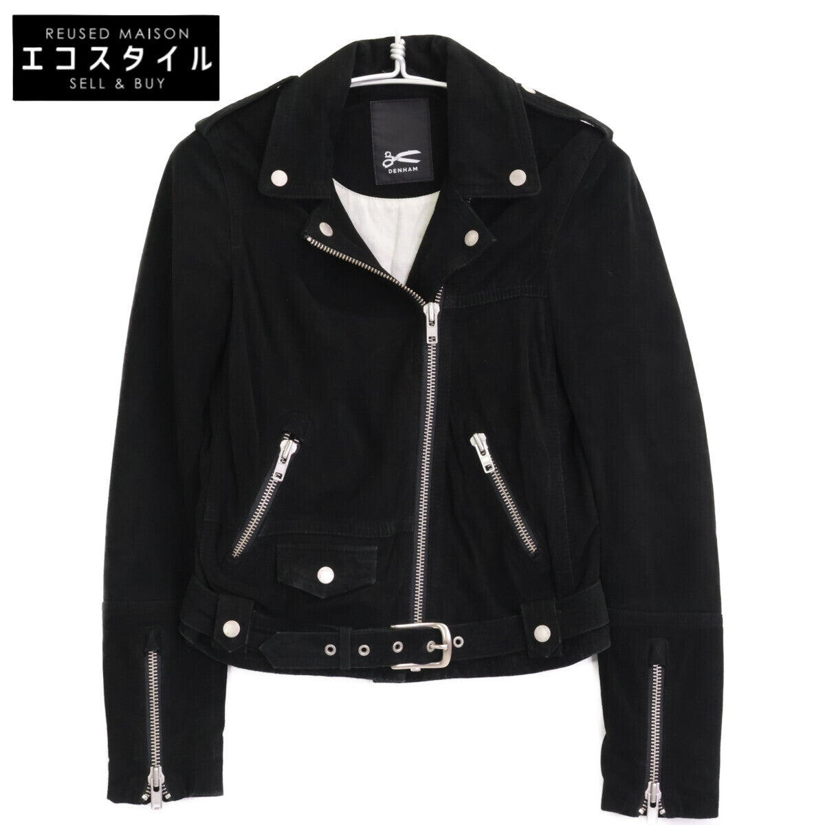 DENHAM デンハム 黒 ﾀﾞﾌﾞﾙﾗｲﾀﾞｰｽｼﾞｬｹｯﾄ ジャケット XS