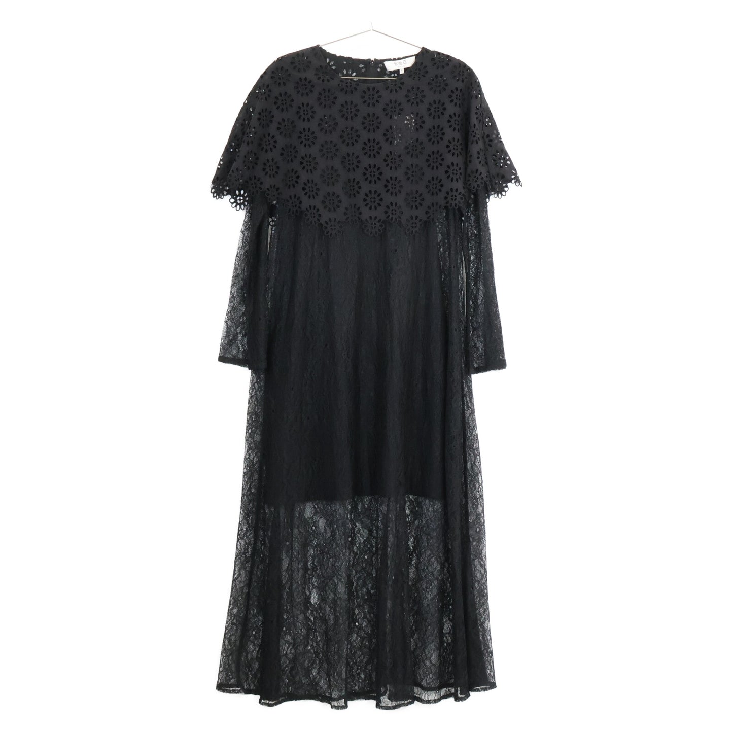 sea NEW YORK シーニューヨーク 25年 ﾌﾞﾗｯｸ R25-127 ﾚｰｽﾜﾝﾋﾟｰｽ ワンピース S