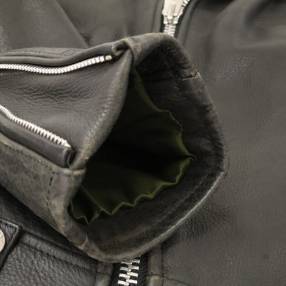 AVIREX アヴィレックス ﾌﾞﾗｯｸ 6161080 ﾀﾞﾌﾞﾙﾗｲﾀﾞｰｽｼﾞｬｹｯﾄ ジャケット L