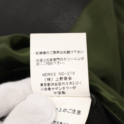 AVIREX アヴィレックス ﾌﾞﾗｯｸ 6161080 ﾀﾞﾌﾞﾙﾗｲﾀﾞｰｽｼﾞｬｹｯﾄ ジャケット L