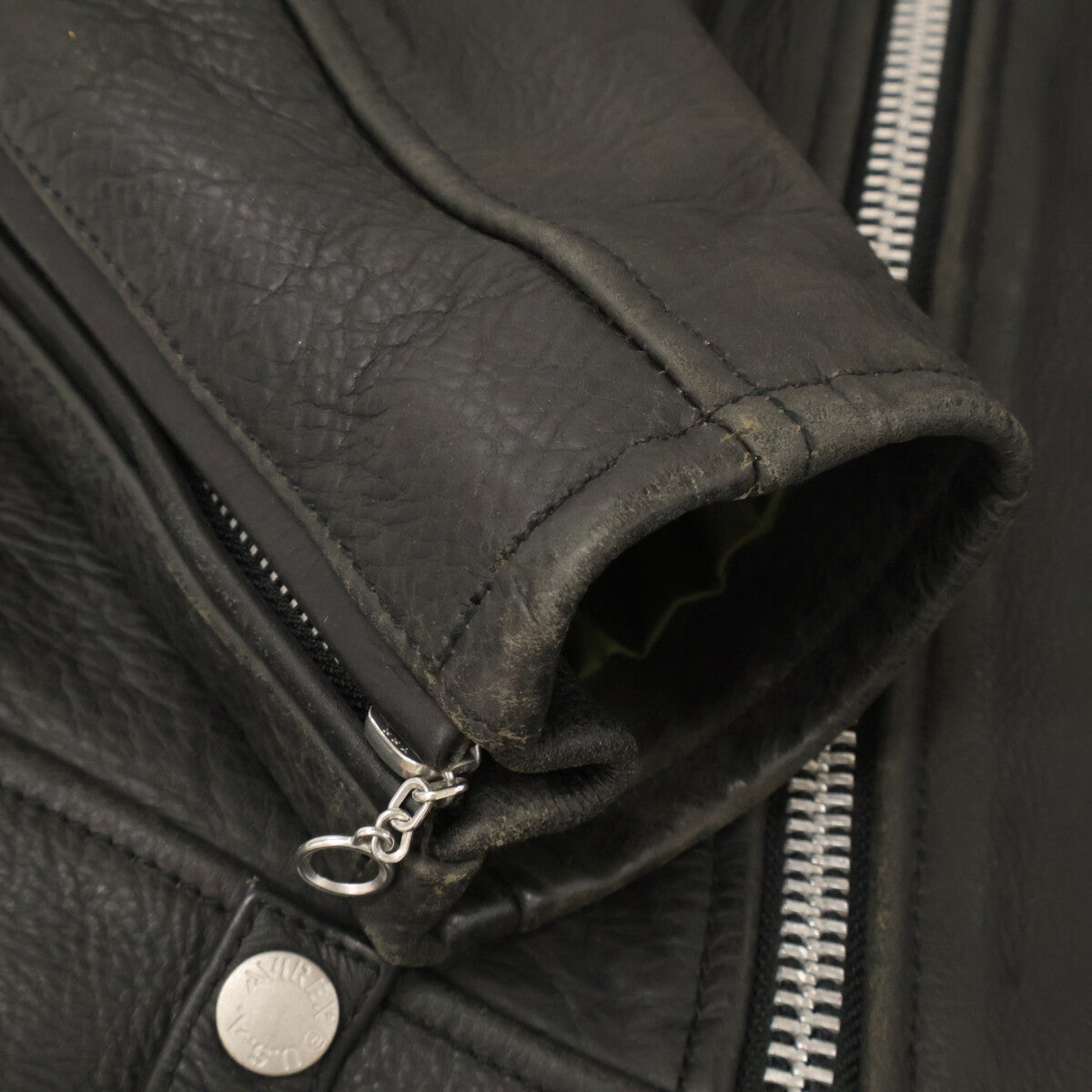 AVIREX アヴィレックス ﾌﾞﾗｯｸ 6161080 ﾀﾞﾌﾞﾙﾗｲﾀﾞｰｽｼﾞｬｹｯﾄ ジャケット L