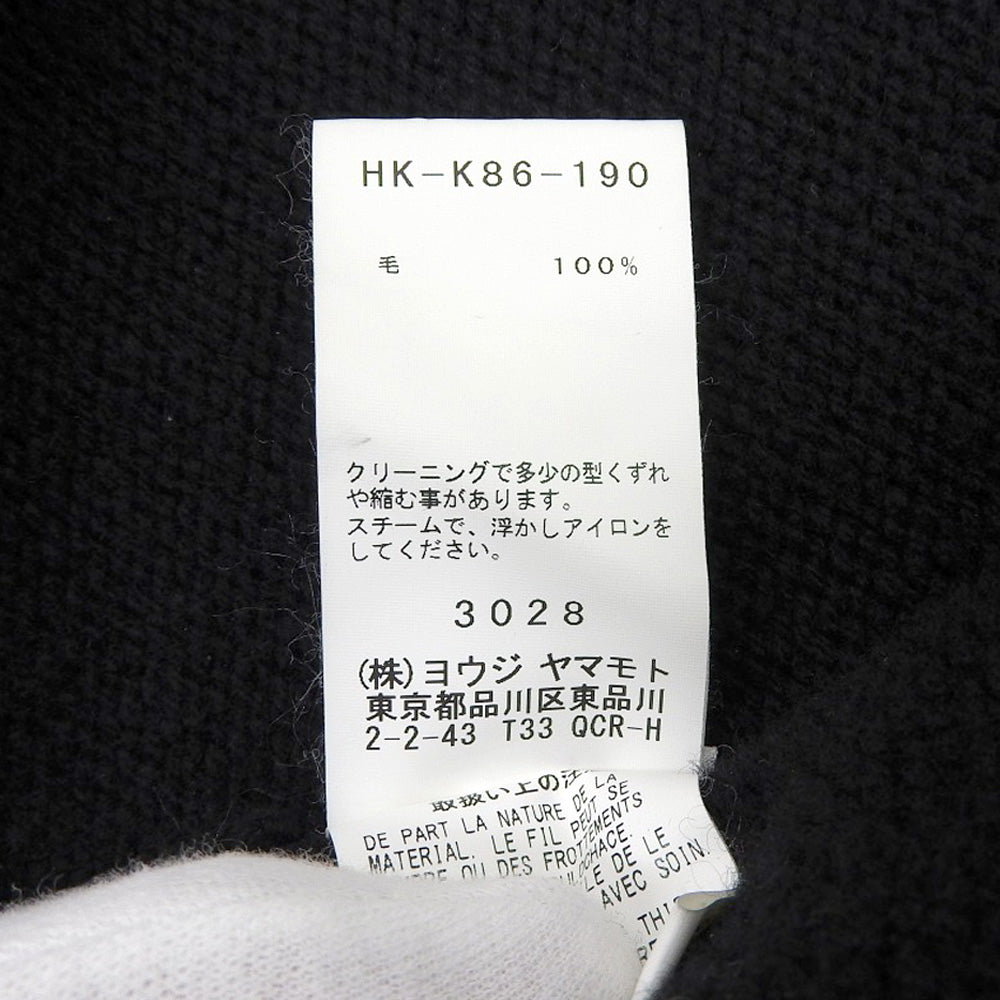 Yohji Yamamoto POUR HOMME ヨウジヤマモトプールオム いつも手遅れニットウール カーディガン メンズ ブラック 3 HK-K86-190 トップス 3