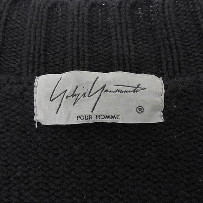 Yohji Yamamoto POUR HOMME ヨウジヤマモトプールオム いつも手遅れニットウール カーディガン メンズ ブラック 3 HK-K86-190 トップス 3