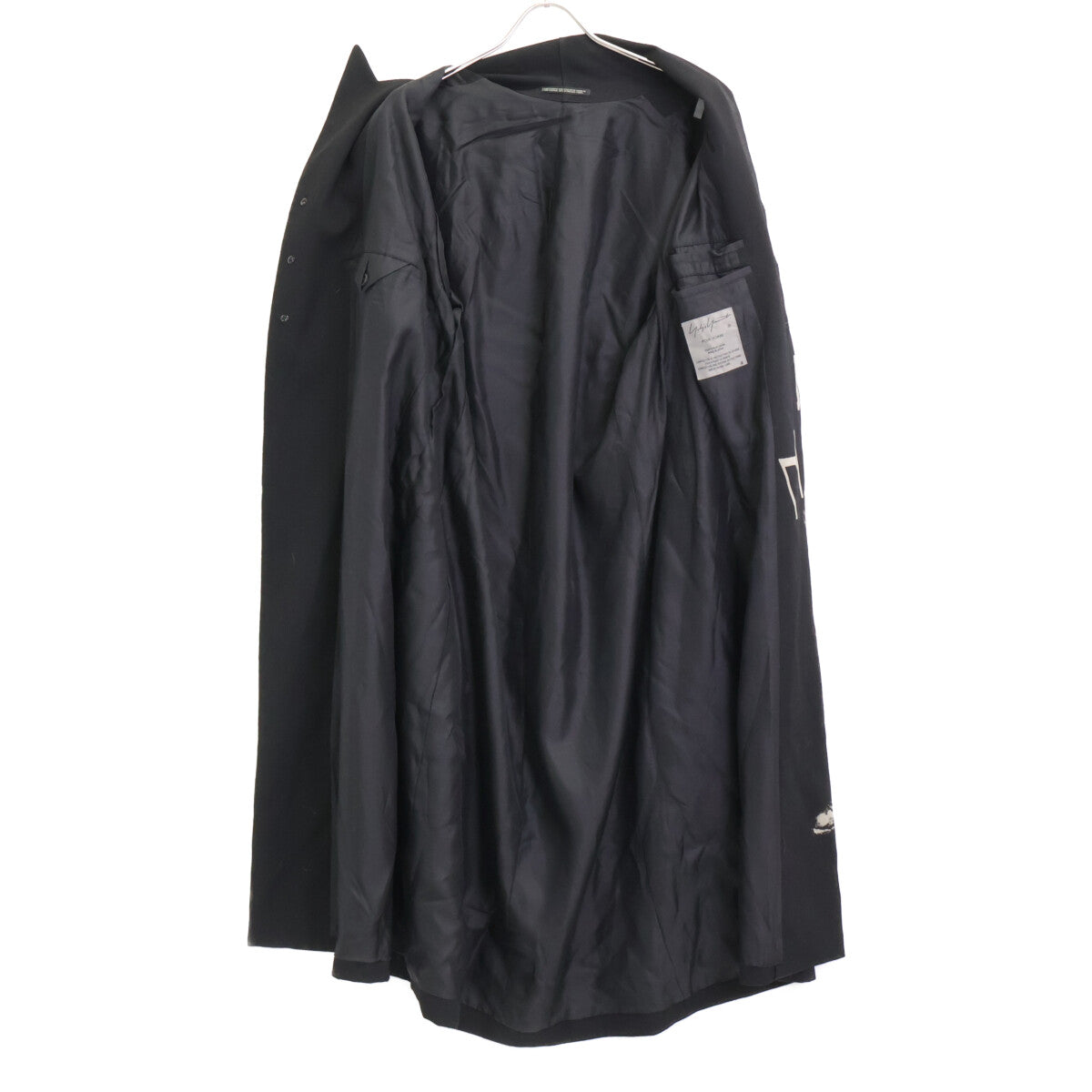 Yohji Yamamoto POUR HOMME ヨウジヤマモトプールオム HK-J26ｰ134 ウール 抜染 プリント スカーフ付 コート 2