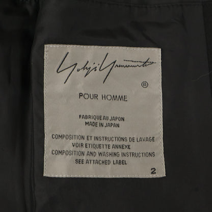 Yohji Yamamoto POUR HOMME ヨウジヤマモトプールオム HK-J26ｰ134 ウール 抜染 プリント スカーフ付 コート 2