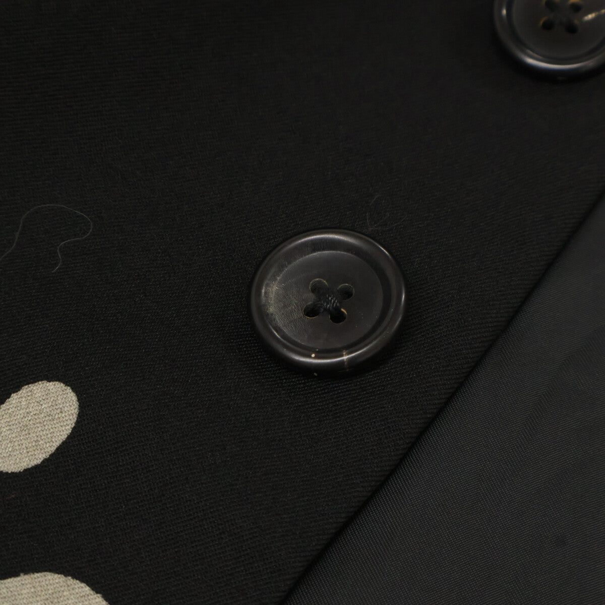 Yohji Yamamoto POUR HOMME ヨウジヤマモトプールオム HK-J26ｰ134 ウール 抜染 プリント スカーフ付 コート 2