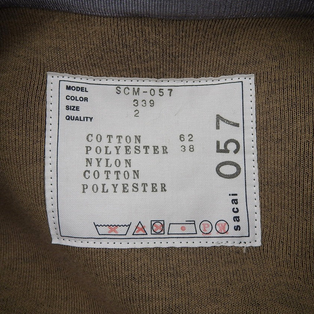 sacai サカイ コットンパーカー トップス メンズ グレー 2 SCM-057 トップス 2