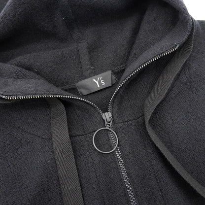 Y's ワイズ ハーフジップ ニット フーディー トップス メンズ ブラック YV-K69-146 トップス ―