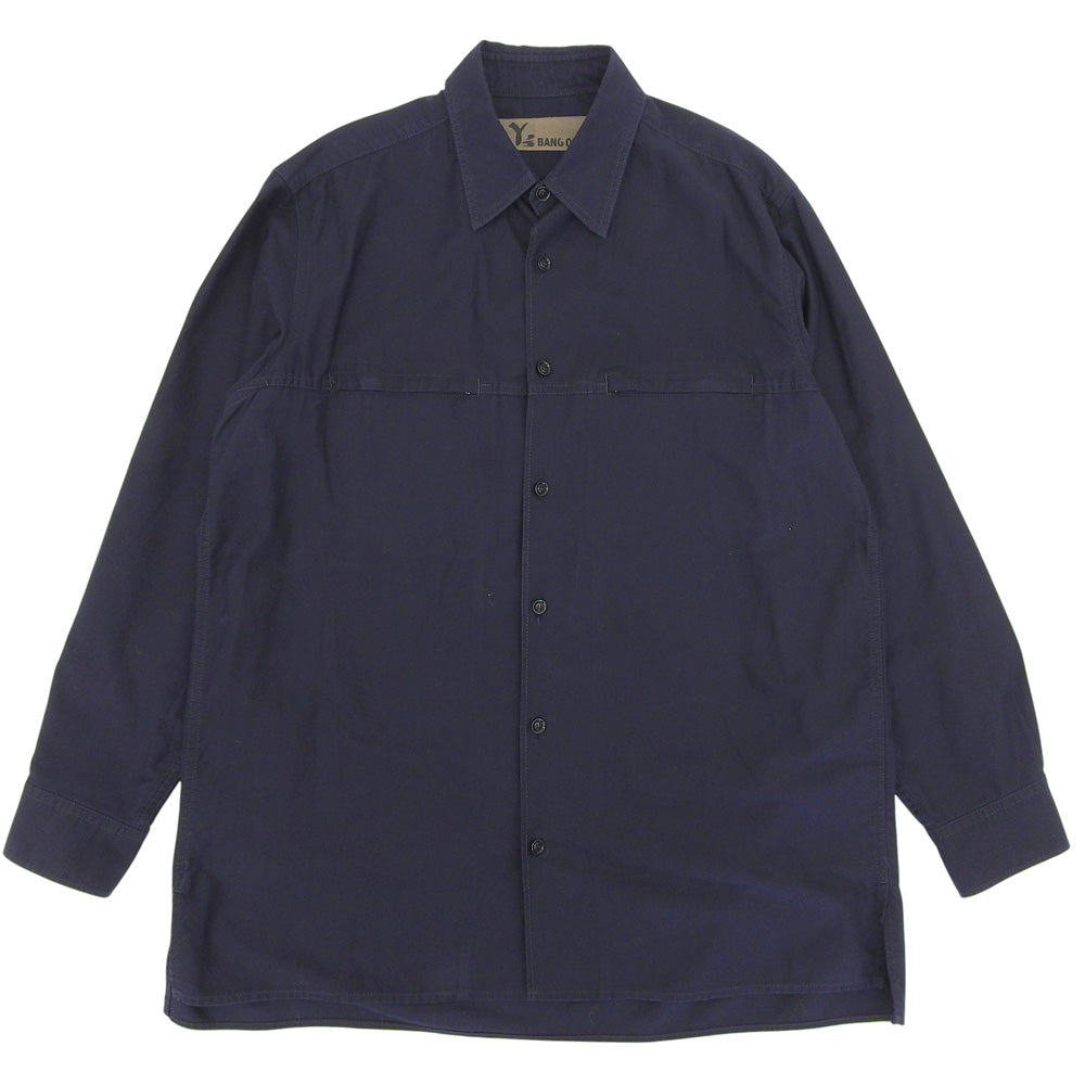 Y's ワイズ 厚手長袖ブラウス コットン トップス メンズ ネイビー YK-B17-027 トップス 2