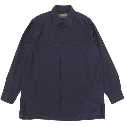 Y's ワイズ 厚手長袖ブラウス コットン トップス メンズ ネイビー YK-B17-027 トップス 2