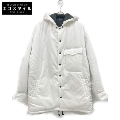 Y's ワイズ ﾎﾜｲﾄ ﾃﾌﾛﾝﾎﾟﾘｴｽﾃﾙ ﾌｰﾄﾞ付き 中綿ﾌﾞﾙｿﾞﾝ ジャケット 3