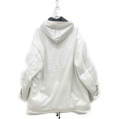 Y's ワイズ ﾎﾜｲﾄ ﾃﾌﾛﾝﾎﾟﾘｴｽﾃﾙ ﾌｰﾄﾞ付き 中綿ﾌﾞﾙｿﾞﾝ ジャケット 3