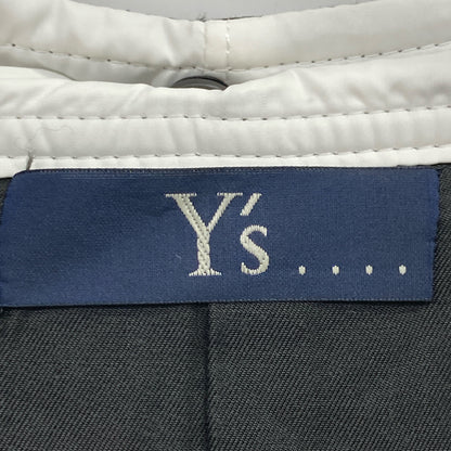 Y's ワイズ ﾎﾜｲﾄ ﾃﾌﾛﾝﾎﾟﾘｴｽﾃﾙ ﾌｰﾄﾞ付き 中綿ﾌﾞﾙｿﾞﾝ ジャケット 3
