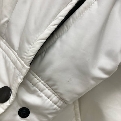 Y's ワイズ ﾎﾜｲﾄ ﾃﾌﾛﾝﾎﾟﾘｴｽﾃﾙ ﾌｰﾄﾞ付き 中綿ﾌﾞﾙｿﾞﾝ ジャケット 3