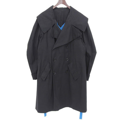 Y's ワイズ Navy-coat コットン ギャバシン BIO コート メンズ ブラック 3 コート 3