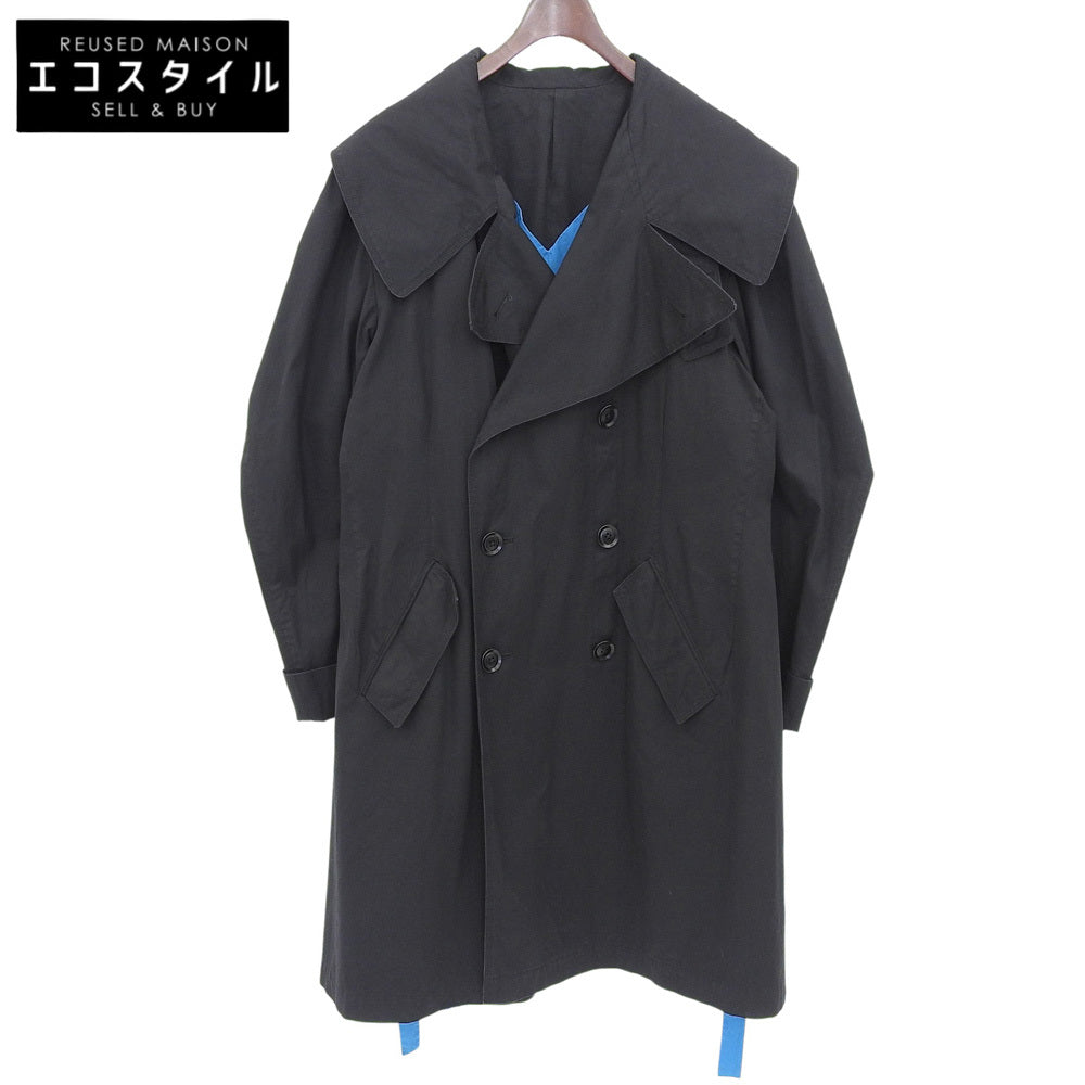 Y's ワイズ Navy-coat コットン ギャバシン BIO コート メンズ ブラック 3 コート 3