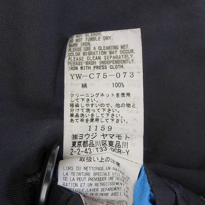 Y's ワイズ Navy-coat コットン ギャバシン BIO コート メンズ ブラック 3 コート 3