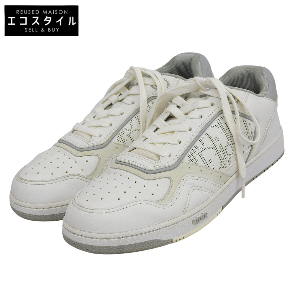 DIOR ディオール 美品 トロッター パンチング スニーカー シューズ メンズ ホワイト 42 シューズ 42