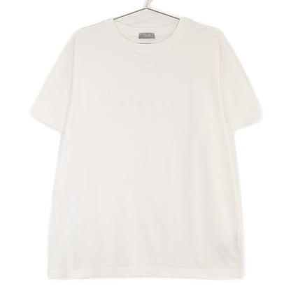 DIOR ディオール ﾎﾜｲﾄ ﾌﾛﾝﾄﾛｺﾞ 半袖Tｼｬﾂ トップス M