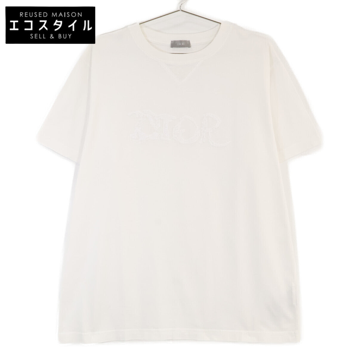 DIOR ディオール ﾎﾜｲﾄ ﾌﾛﾝﾄﾛｺﾞ 半袖Tｼｬﾂ トップス M
