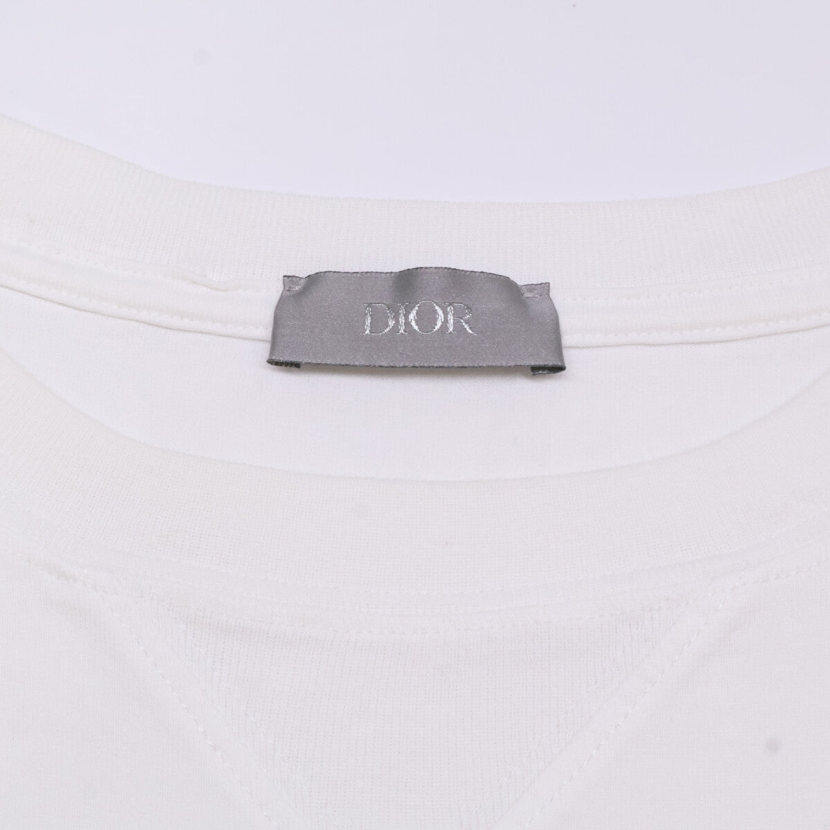 DIOR ディオール ﾎﾜｲﾄ ﾌﾛﾝﾄﾛｺﾞ 半袖Tｼｬﾂ トップス M