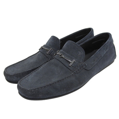 TOD'S トッズ スエード ドライビング シューズ メンズ ネイビー 8.5 シューズ 8.5