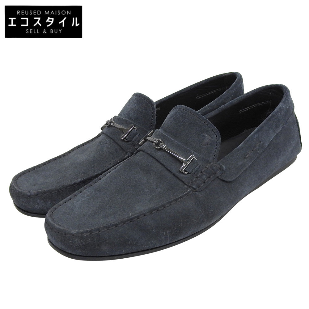 TOD'S トッズ スエード ドライビング シューズ メンズ ネイビー 8.5 シューズ 8.5