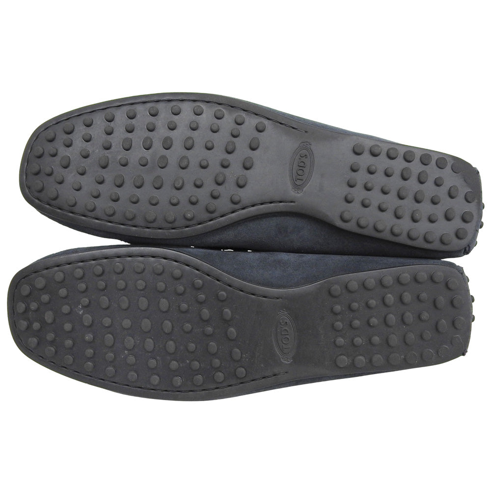 TOD'S トッズ スエード ドライビング シューズ メンズ ネイビー 8.5 シューズ 8.5