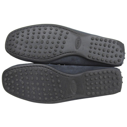 TOD'S トッズ スエード ドライビング シューズ メンズ ネイビー 8.5 シューズ 8.5