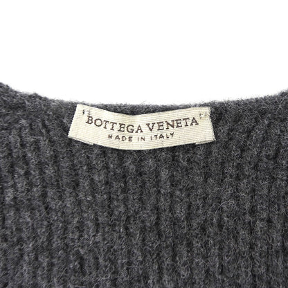 BOTTEGA VENETA ボッテガヴェネタ 美品 バイカラー カーディガン メンズ カシミヤ混 チャコールグレー グレー 44 44