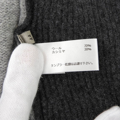 BOTTEGA VENETA ボッテガヴェネタ 美品 バイカラー カーディガン メンズ カシミヤ混 チャコールグレー グレー 44 44