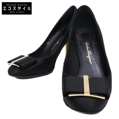 Salvatore Ferragamo サルヴァトーレフェラガモ サテン カプア パンプス シューズ 6.5D