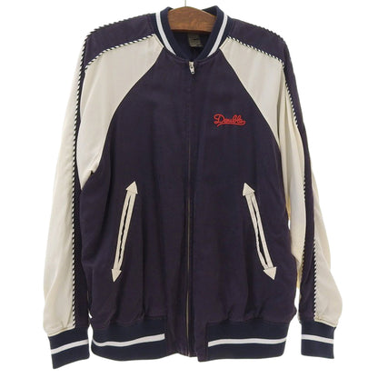 D/him ディーヒム ジップアップ スタジャン ジャケット メンズ パープル×ネイビー 48 25SS ジャケット 48