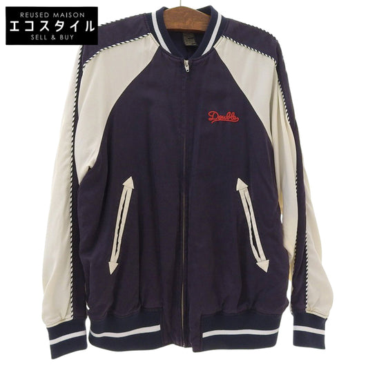 D/him ディーヒム ジップアップ スタジャン ジャケット メンズ パープル×ネイビー 48 25SS ジャケット 48