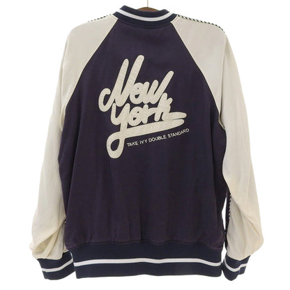 D/him ディーヒム ジップアップ スタジャン ジャケット メンズ パープル×ネイビー 48 25SS ジャケット 48