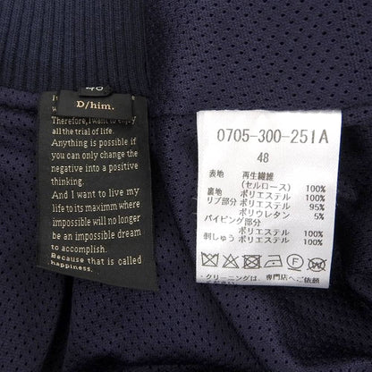D/him ディーヒム ジップアップ スタジャン ジャケット メンズ パープル×ネイビー 48 25SS ジャケット 48