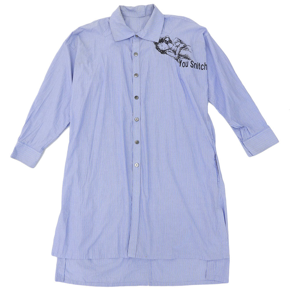 Yohji Yamamoto POUR HOMME ヨウジヤマモトプールオム You Snitch Striped Shirt トップス メンズ ライトブルー 1 HK-B31-021 17AW トップス 1