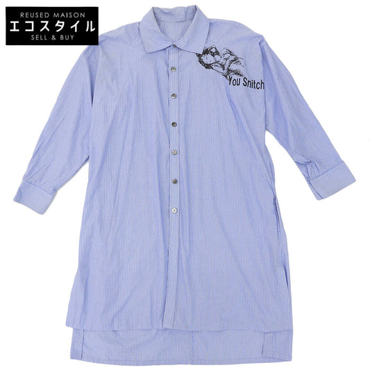 Yohji Yamamoto POUR HOMME ヨウジヤマモトプールオム You Snitch Striped Shirt トップス メンズ ライトブルー 1 HK-B31-021 17AW トップス 1