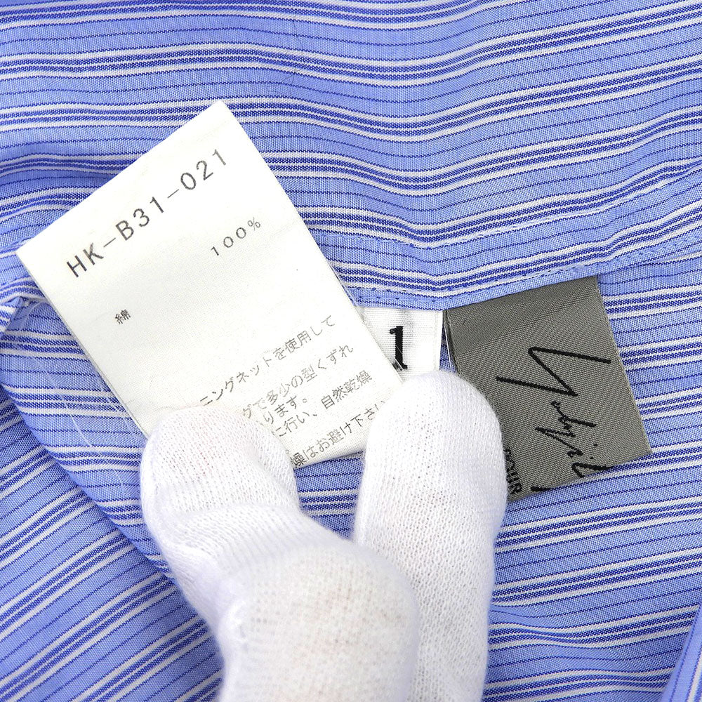 Yohji Yamamoto POUR HOMME ヨウジヤマモトプールオム You Snitch Striped Shirt トップス メンズ ライトブルー 1 HK-B31-021 17AW トップス 1