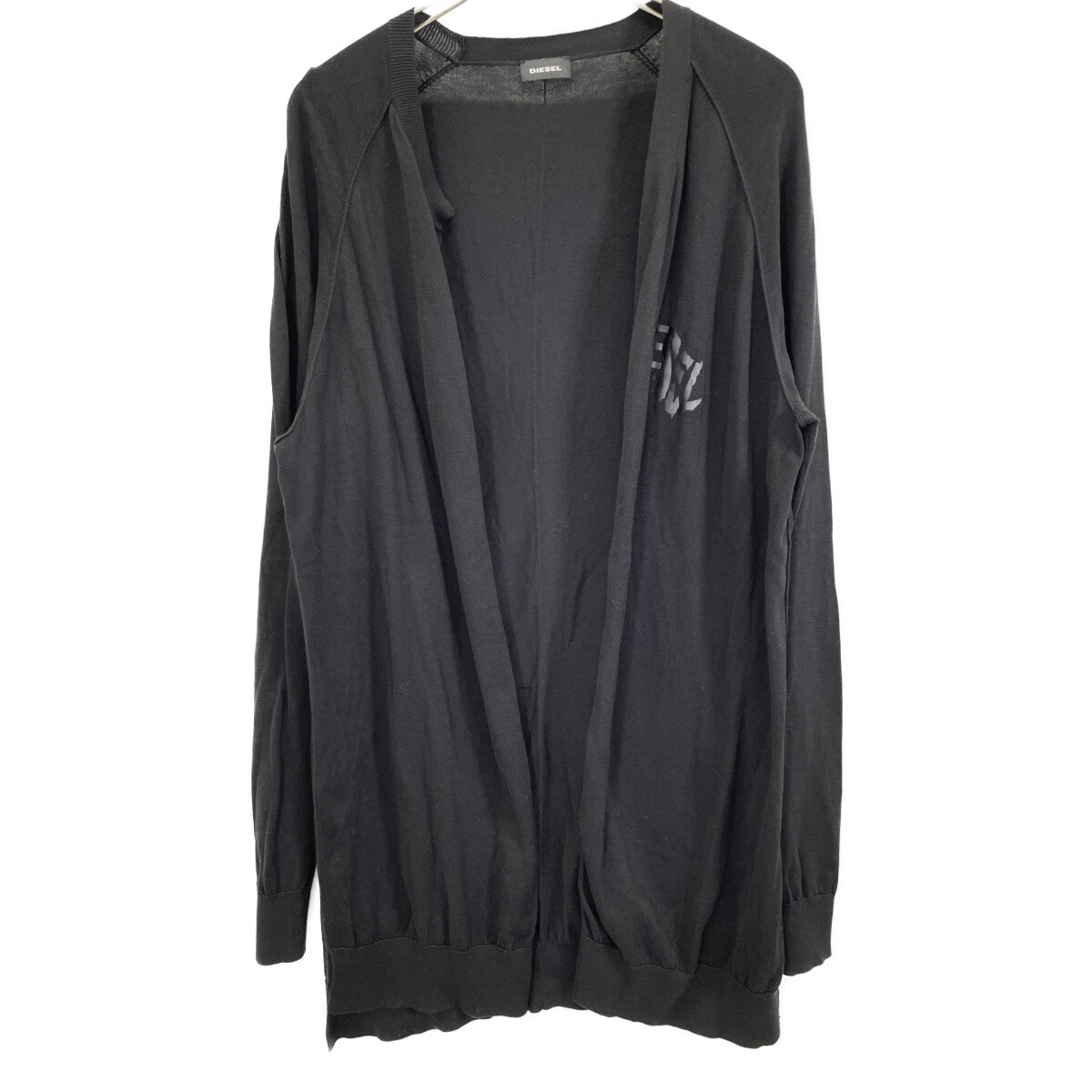 DIESEL ディーゼル ﾌﾞﾗｯｸ BAKER ｼﾙｸ混 ｶｰﾃﾞｨｶﾞﾝ トップス L