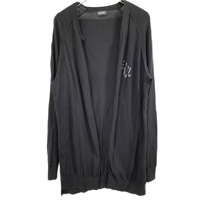 DIESEL ディーゼル ﾌﾞﾗｯｸ BAKER ｼﾙｸ混 ｶｰﾃﾞｨｶﾞﾝ トップス L