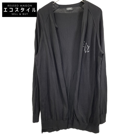 DIESEL ディーゼル ﾌﾞﾗｯｸ BAKER ｼﾙｸ混 ｶｰﾃﾞｨｶﾞﾝ トップス L