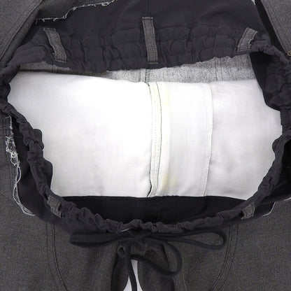 Y's ワイズ リネン コットン ダブルニーパンツ ボトムス メンズ ブラック 3 22AW 解れ加工 ボトムス 3