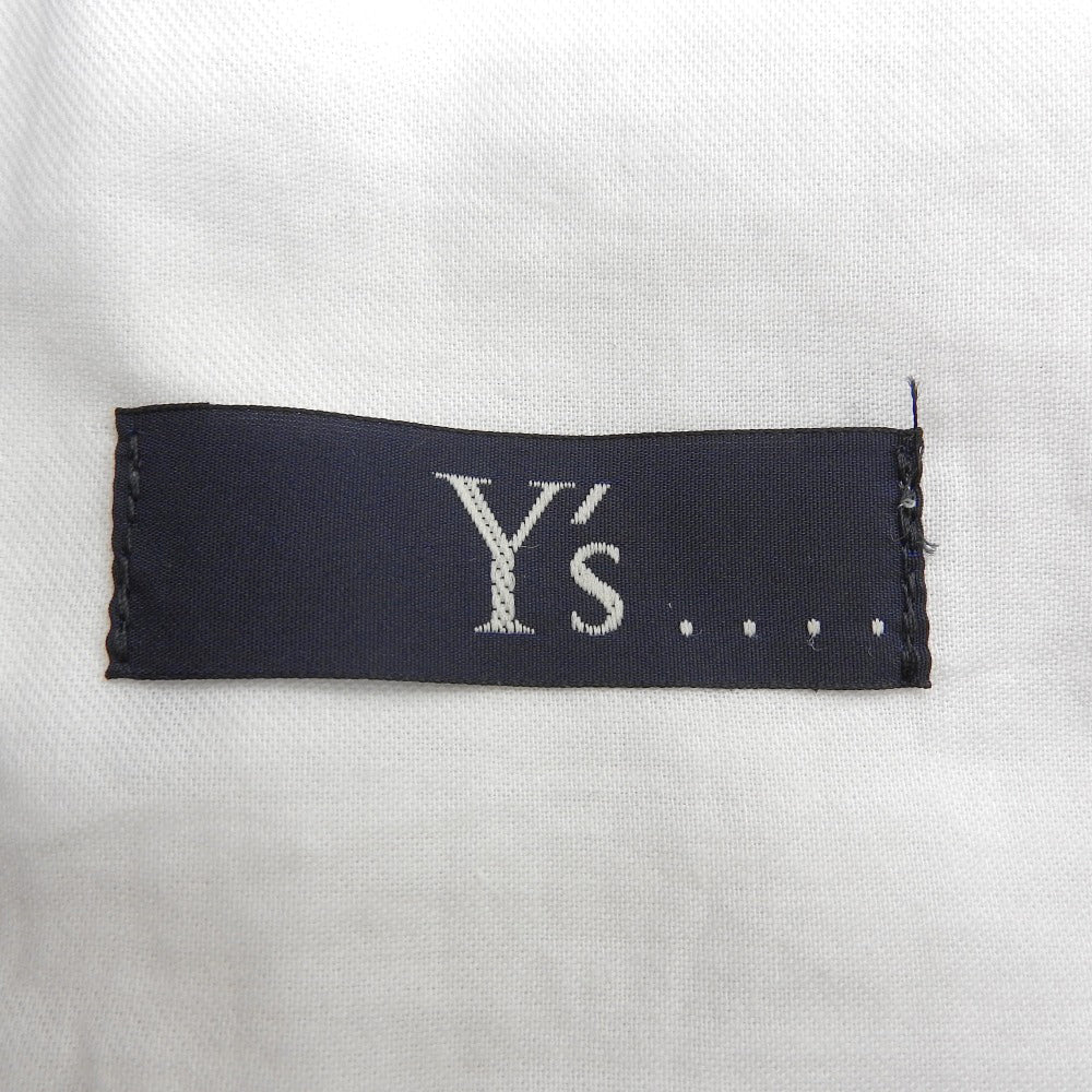 Y's ワイズ リネン コットン ダブルニーパンツ ボトムス メンズ ブラック 3 22AW 解れ加工 ボトムス 3