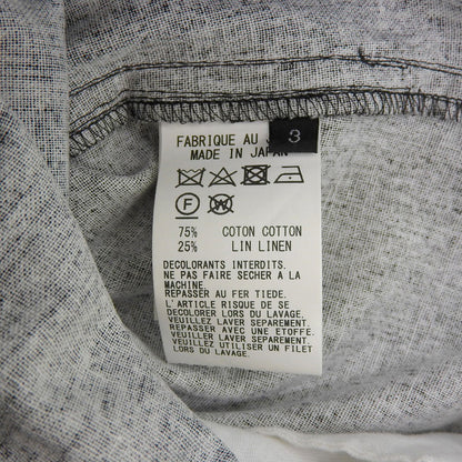 Y's ワイズ リネン コットン ダブルニーパンツ ボトムス メンズ ブラック 3 22AW 解れ加工 ボトムス 3