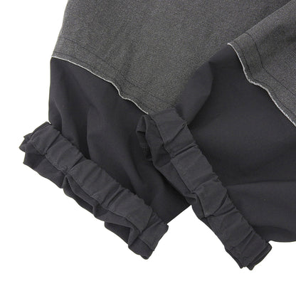 Y's ワイズ リネン コットン ダブルニーパンツ ボトムス メンズ ブラック 3 22AW 解れ加工 ボトムス 3